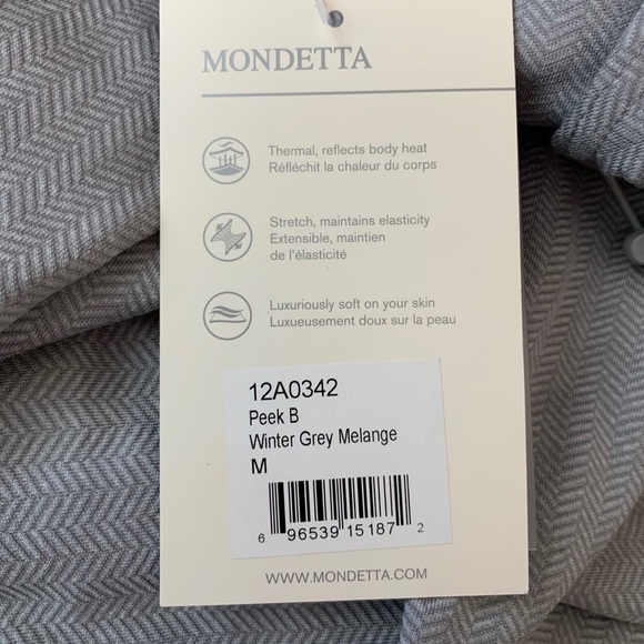 Mondetta Long Sleeve Grey Activewear Pullover NWT - Picture 3 of 4